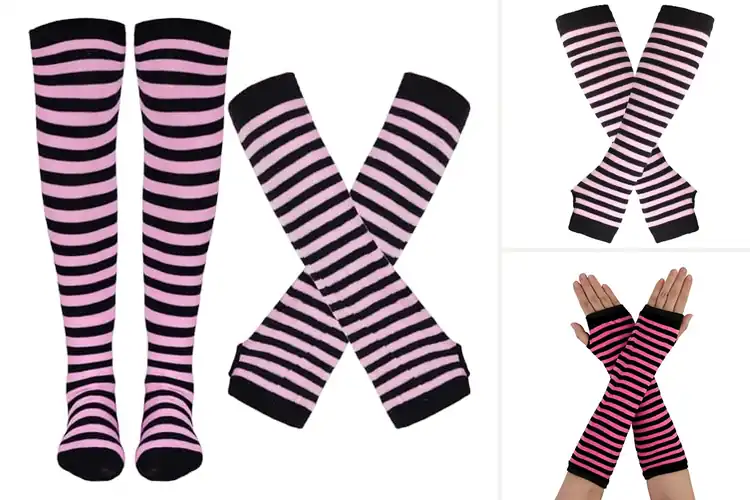 Detailed view of Best Black Pink Gloves