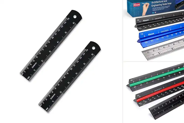 Detailed view of Best Dual Scale Ruler Sets