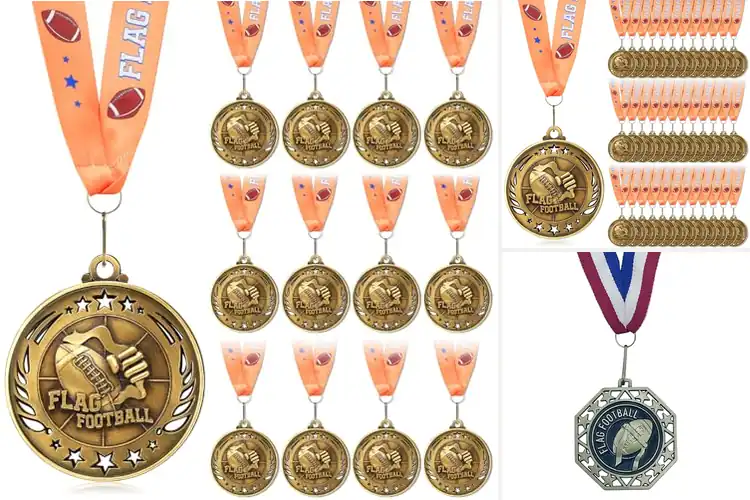 Detailed view of Best Flag Football Medals