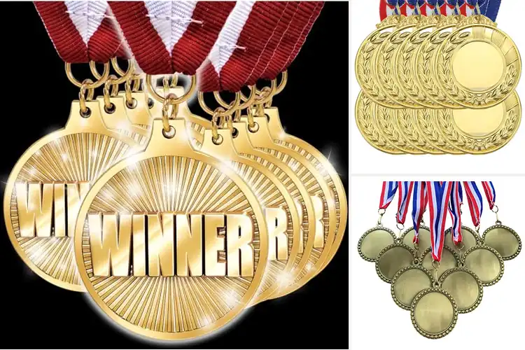 Detailed view of Best Gold Award Medals 10 Packs