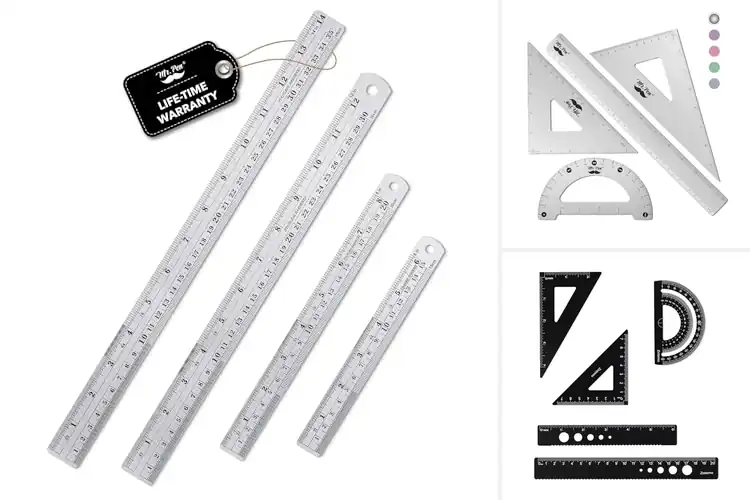 Detailed view of Best Metal Ruler Sets: Top Picks for Precision & Durability