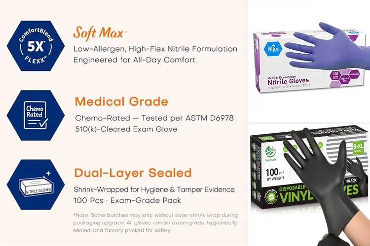 Detailed view of Best Powder Free Gloves: Protect & Comfort Daily