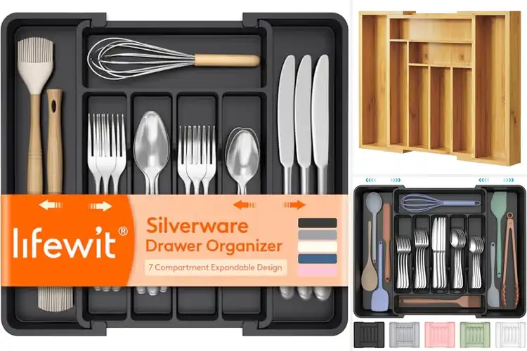 Detailed view of Best Silverware Organizers